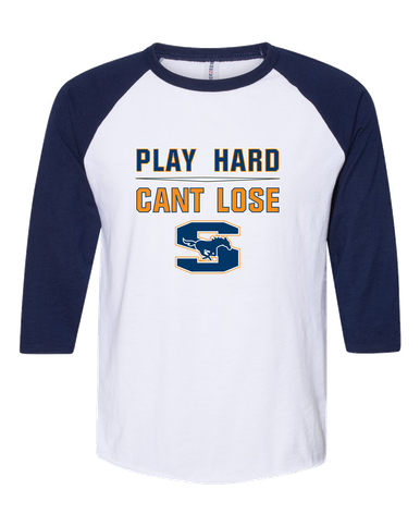 Sachse Mustangs Play Hard, Can't Lose Men's Baseball T-Shirt