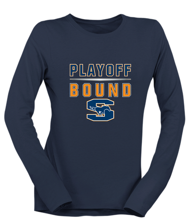 Sachse Mustangs Playoff Bound Women's LS T-Shirt