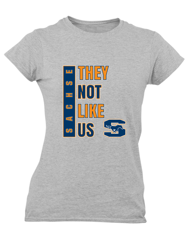 Sachse Mustangs They Not Like Us #1 Women's Premium SS T-Shirt
