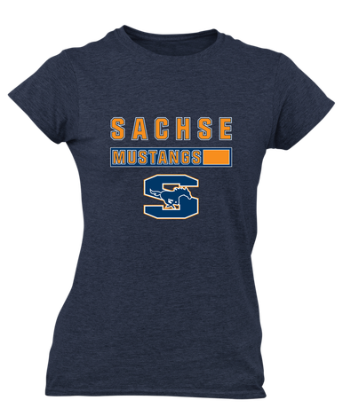 Sachse Mustangs Mascot #7 Women's SS T-Shirt