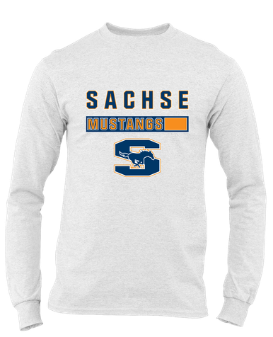 Sachse Mustangs Mascot #7 Men's LS T-Shirt