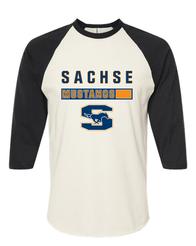 Sachse Mustangs Mascot #7 Men's Baseball T-Shirt