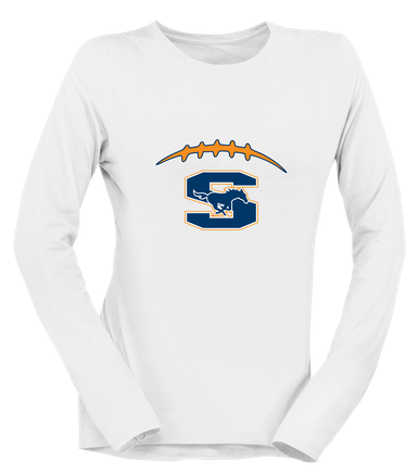 Sachse Mustangs Football #2 Women's LS T-Shirt