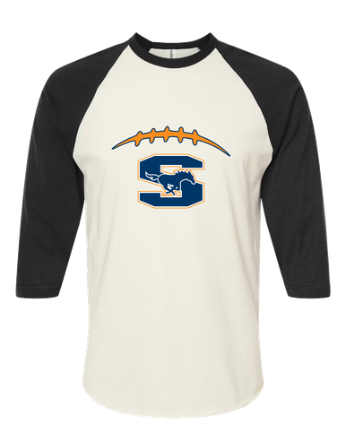 Sachse Mustangs Football #2 Women's Baseball T-Shirt