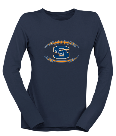 Sachse Mustangs Football #3 Women's LS T-Shirt