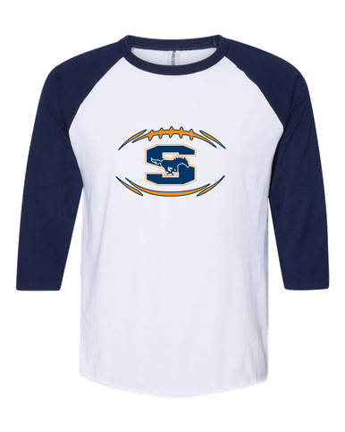 Sachse Mustangs Football #3 Women's Baseball T-Shirt