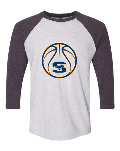 Sachse Mustangs Basketball #2 Men's Baseball T-Shirt