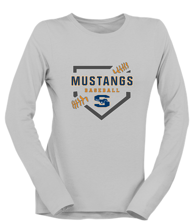Sachse Mustangs Baseball #2 Women's LS T-Shirt