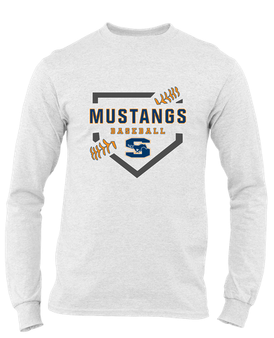 Sachse Mustangs Baseball #2 Men's LS T-Shirt