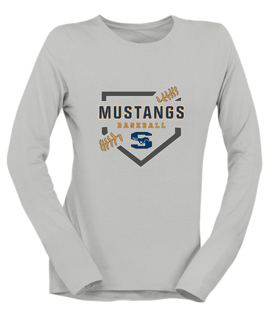 Sachse Mustangs Baseball #2 Women's Premium LS T-Shirt