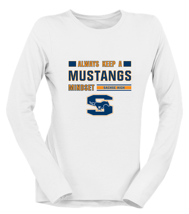 Sachse Mustangs Mindset Women's LS T-Shirt