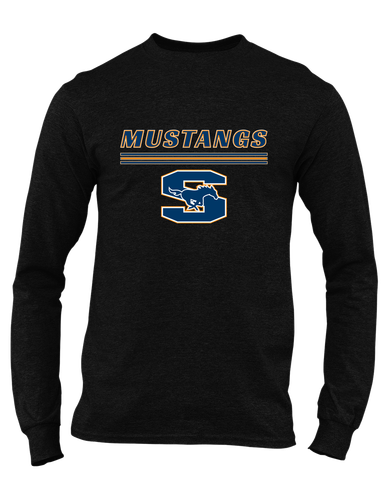 Sachse Mustangs Mascot #8 Men's Premium LS T-Shirt