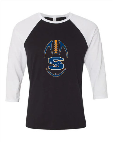 Sachse Mustangs Football #4 Women's Baseball T-Shirt