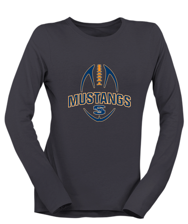 Sachse Mustangs Football #5 Women's LS T-Shirt