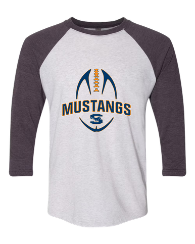 Sachse Mustangs Football #5 Women's Baseball T-Shirt