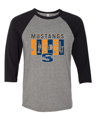 Sachse Mustangs Band # 2 Women's Baseball T-Shirt