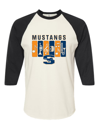 Sachse Mustangs Band # 2 Men's Baseball T-Shirt