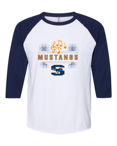 Sachse Mustangs Band # 3 Men's Baseball T-Shirt