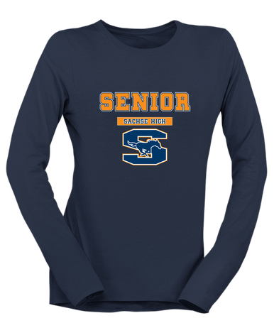 Sachse Mustangs Senior #2 Women's LS T-Shirt