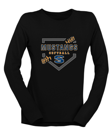 Sachse Mustangs Softball #2 Women's LS T-Shirt