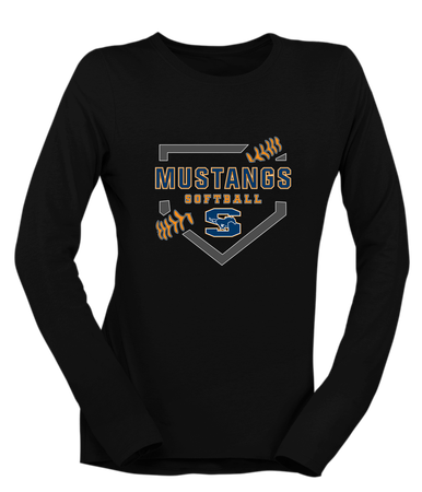Sachse Mustangs Softball #2 Women's Premium LS T-Shirt