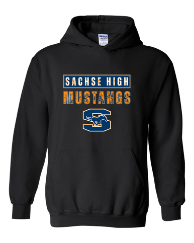 Sachse Mustangs Mascot #9 Men's Hoodie