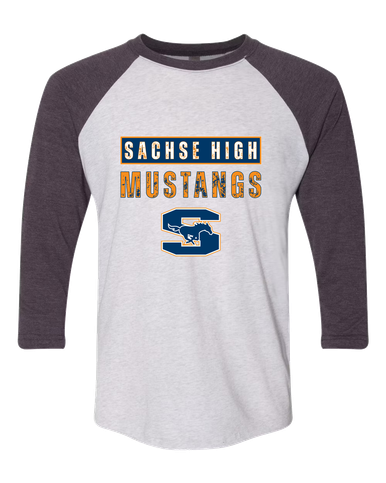 Sachse Mustangs Mascot #9 Men's Baseball T-Shirt