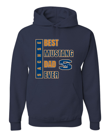 Sachse Mustangs Best Mustang Dad Men's Premium Hoodie
