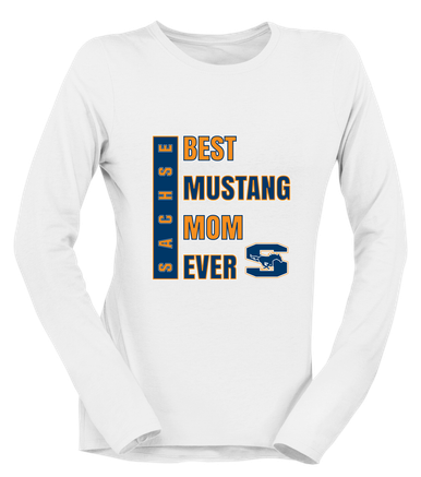 Sachse Mustangs Best Mustang Mom Women's Premium LS T-Shirt