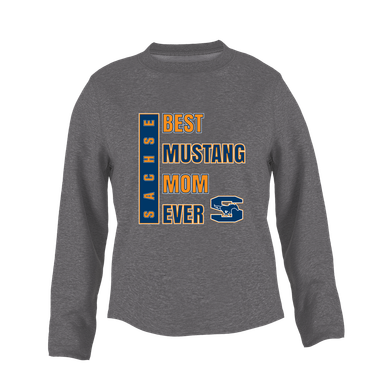 Sachse Mustangs Best Mustang Mom Women's Sweatshirt