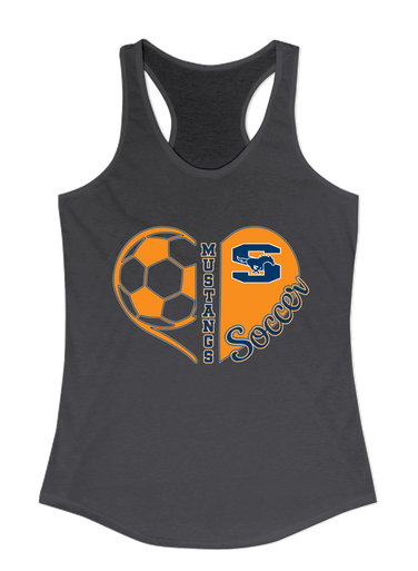 Sachse Mustangs Heart Soccer Women's Tank Top