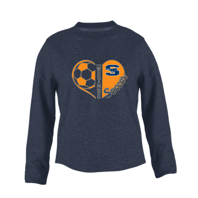 Sachse Mustangs Heart Soccer Women's Sweatshirt