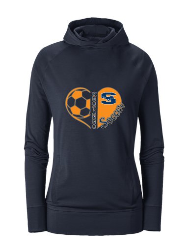 Sachse Mustangs Heart Soccer Women's Hoodie