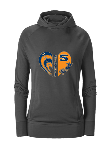 Sachse Mustangs Heart Track Women's Hoodie