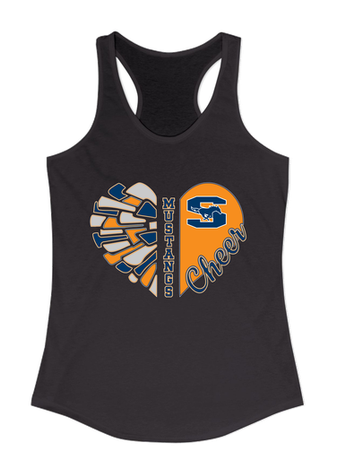 Sachse Mustangs Heart Cheer Women's Tank Top
