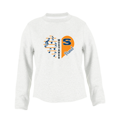 Sachse Mustangs Heart Band Women's Sweatshirt
