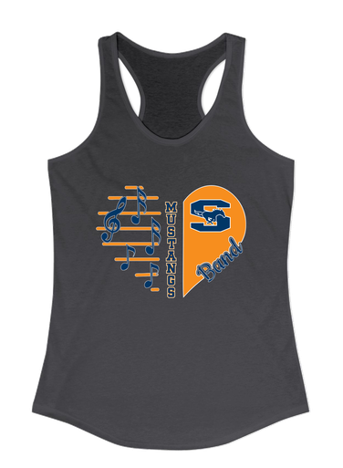 Sachse Mustangs Heart Band Women's Tank Top