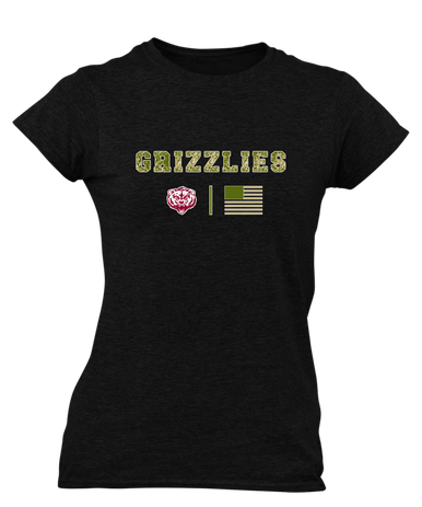 Granite Hills Grizzlies Camo Flag Women's Premium SS T-Shirt