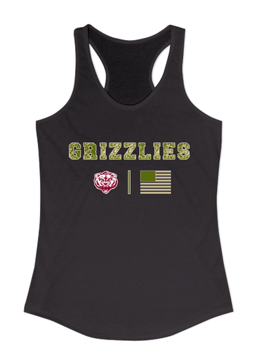 Granite Hills Grizzlies Camo Flag Women's Tank Top