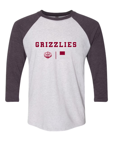 Granite Hills Grizzlies Team Colors Flag Men's Baseball T-Shirt