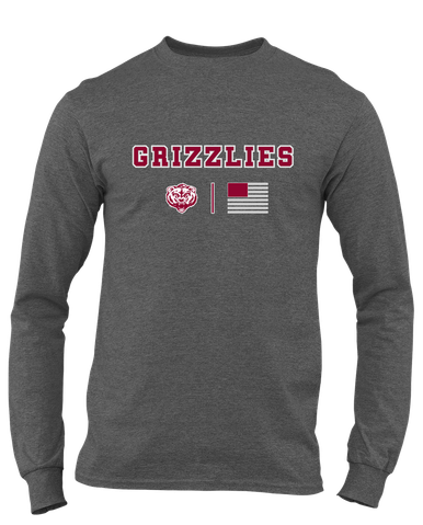 Granite Hills Grizzlies Team Colors Flag Men's LS T-Shirt