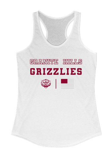 Granite Hills Grizzlies Spirit Flag Women's Tank Top