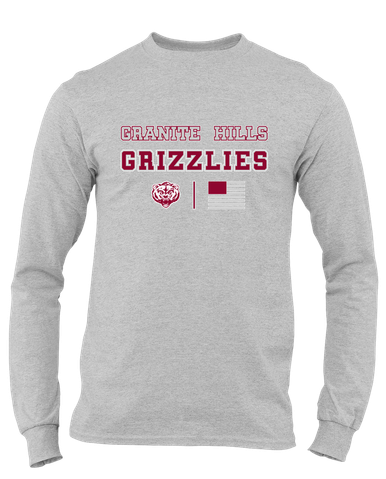 Granite Hills Grizzlies Spirit Flag Men's Premium LS T-Shirt