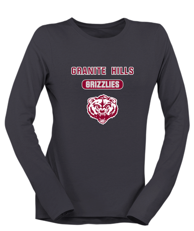 Granite Hills Grizzlies Mascot #3 Women's LS T-Shirt