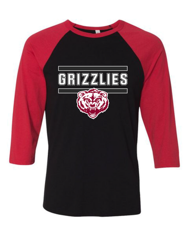 Granite Hills Grizzlies Mascot #5 Women's Baseball T-Shirt