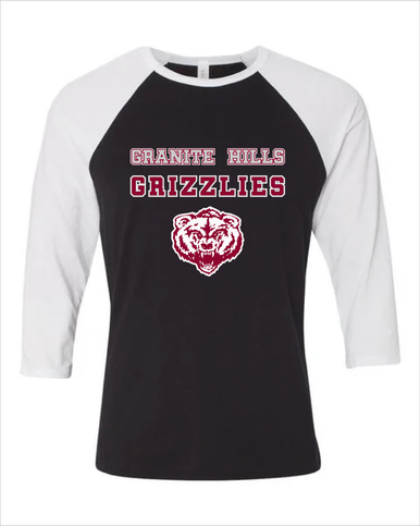 Granite Hills Grizzlies Spirit Men's Baseball T-Shirt