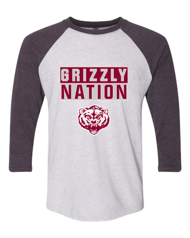 Granite Hills Grizzlies Nation #1 Women's Baseball T-Shirt