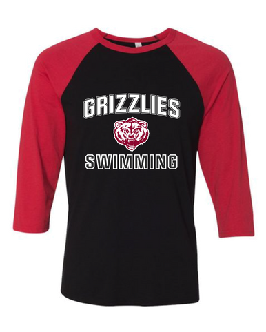 Granite Hills Grizzlies Swimming Men's Baseball T-Shirt