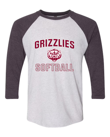 Granite Hills Grizzlies Softball #1 Women's Baseball T-Shirt