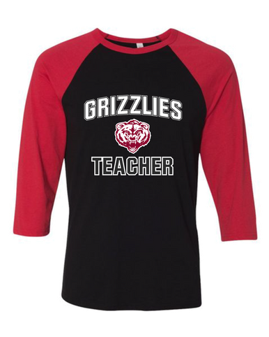 Granite Hills Grizzlies Teacher Women's Baseball T-Shirt